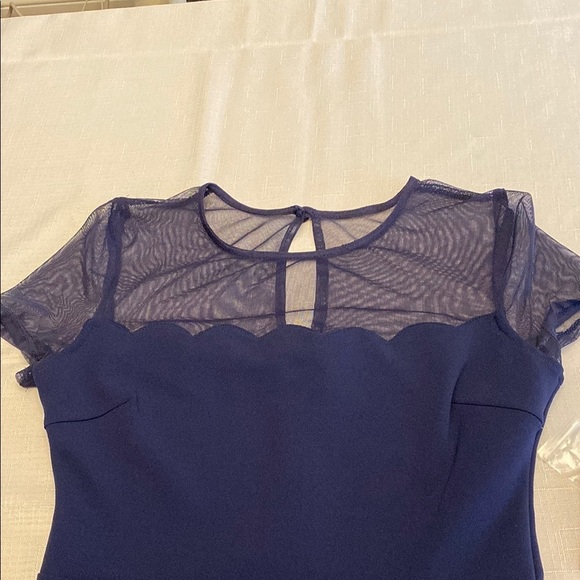 B Darlin Blue A-Line Mini Dress Short Sleeve Crew Neck NWT - Picture 6 of 11